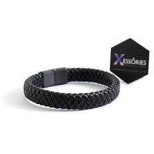 Black Braided Leather Bracelet