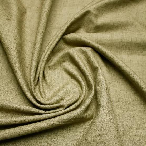 Premium Linen-Cotton Blend Fabric – Light Olive Beige