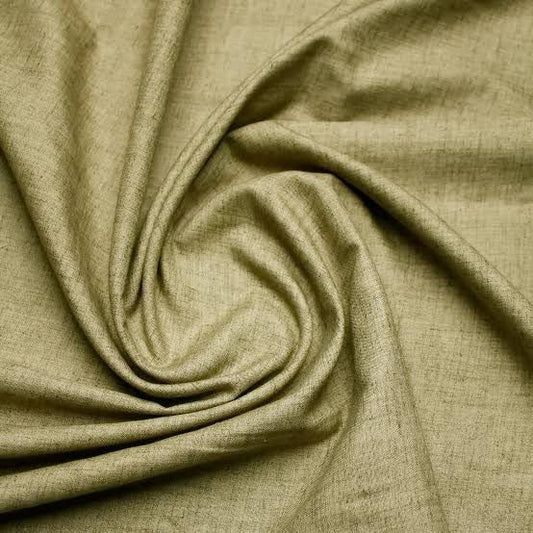 Premium Linen-Cotton Blend Fabric – Light Olive Beige